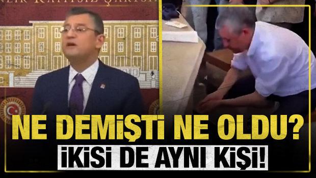 Abdest alan &Ouml;zg&uuml;r &Ouml;zel'in "orta &ccedil;ağ d&uuml;ş&uuml;ncesi" dediği g&ouml;r&uuml;nt&uuml;ler akıllara geldi