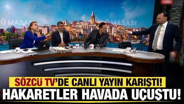 S&ouml;zc&uuml; TV&rsquo;de canlı yayında ortalık karıştı, hakaretler havada u&ccedil;uştu...