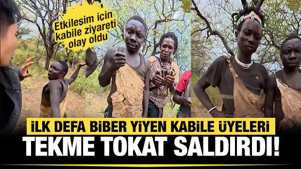 Tanzanya'daki kabileye acı biber veren youtuber dayak yemekten kurtulamadı