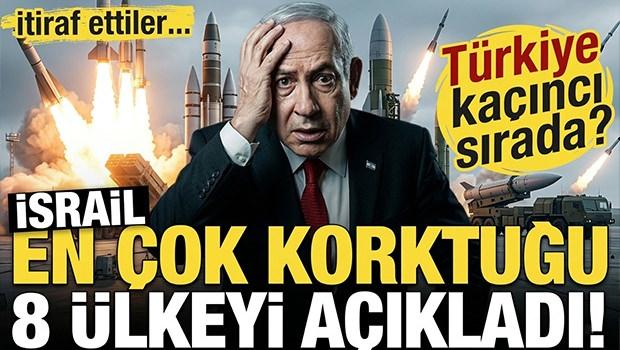 İsrail en &ccedil;ok korktuğu 8 &uuml;lkeyi a&ccedil;ıkladı! T&uuml;rkiye'nin sırası dikkat &ccedil;ekti...