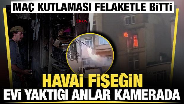 Kasımpaşa'da stadyum yanından atılan fişek evi işte b&ouml;yle yaktı!