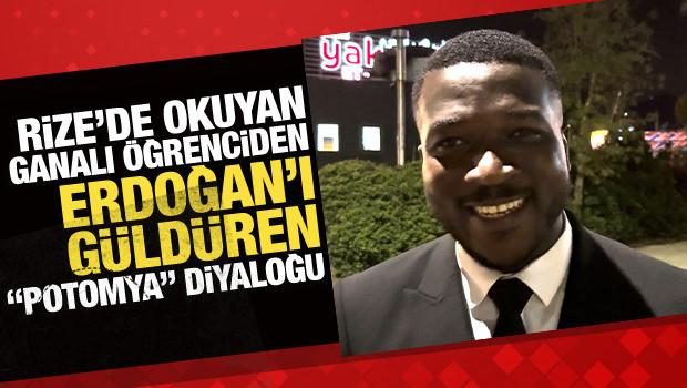 Ganalı &ouml;ğrencinin Erdoğan ile g&uuml;ld&uuml;ren Potomya diyaloğu