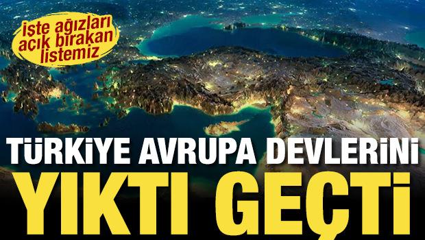 T&uuml;rkiye Avrupa devlerini yıktı ge&ccedil;ti! İşte ağızları a&ccedil;ık bırakan listemiz 