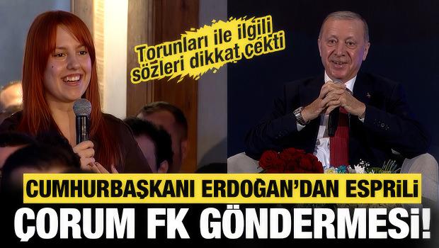 Cumhurbaşkanı Erdoğan'ın Samsun'da g&uuml;l&uuml;mseten futbol ve torun sohbeti