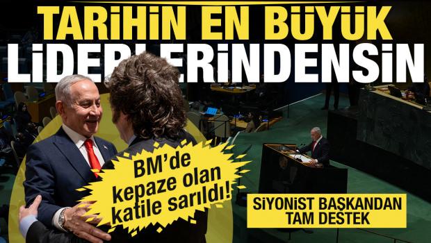 Arjantin Devlet Başkanı Milei, BM'de yuhalanan Netanyahu'ya sarıldı: Tarihin en b&uuml;y&uuml;k liderlerindensin