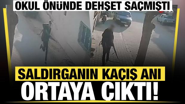 Manisa&rsquo;da okul &ouml;n&uuml;nde dehşet sa&ccedil;an saldırgan b&ouml;yle g&ouml;r&uuml;nt&uuml;lendi!
