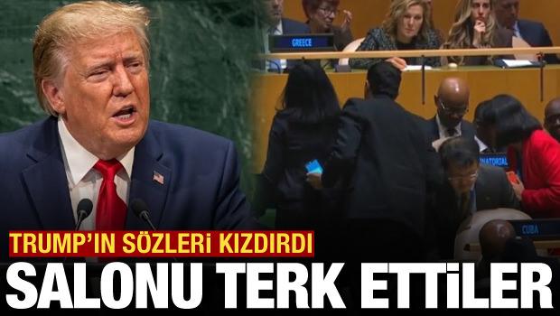 Trump konuşurken K&uuml;ba heyeti salonu terk etti
