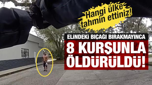 ABD'de dehşet anları: Elinde bı&ccedil;akla tehdit eden siyahi 8 kurşunla &ouml;ld&uuml;r&uuml;ld&uuml;