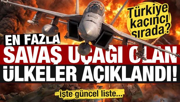 En fazla savaş u&ccedil;ağı olan &uuml;lkeler a&ccedil;ıklandı! T&uuml;rkiye'de ka&ccedil; tane var! Liste g&uuml;ncellendi...