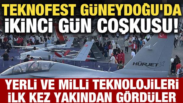 TEKNOFEST G&uuml;neydoğu'da ikinci g&uuml;n! Yerli ve milli teknolojileri ilk kez yakından g&ouml;rd&uuml;ler
