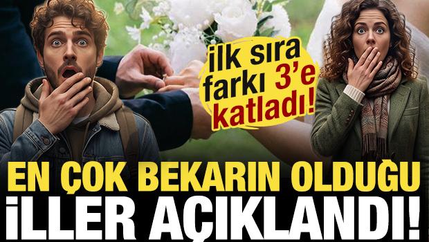En &ccedil;ok bekarın olduğu iller a&ccedil;ıklandı! İlk sıradaki şehir farkı &uuml;&ccedil;e katladı...