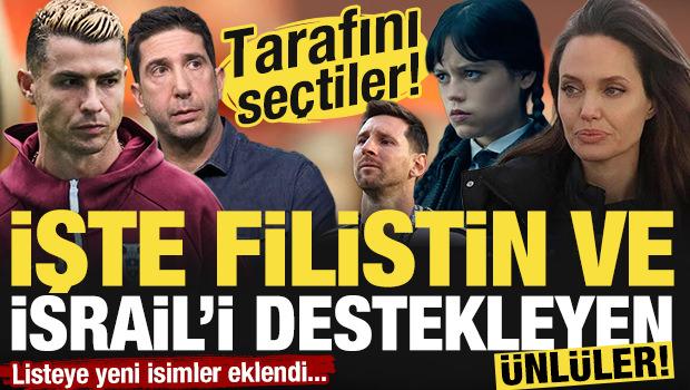 &Uuml;&ccedil;&uuml;nc&uuml; yılında listeye eklendiler! İşte Filistin ve İsrail'i destekleyen &uuml;nl&uuml;ler!