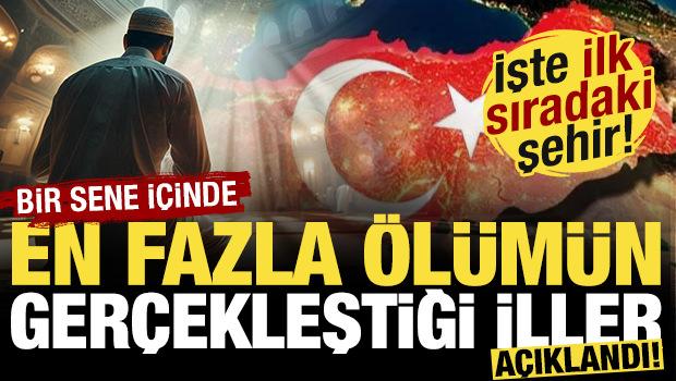 Bir sene i&ccedil;inde en fazla &ouml;l&uuml;m&uuml;n ger&ccedil;ekleştiği iller a&ccedil;ıklandı! İşte ilk sıradaki şehir...