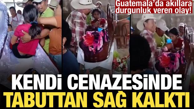 Kendi cenazesinde tabuttan sağ &ccedil;ıktı