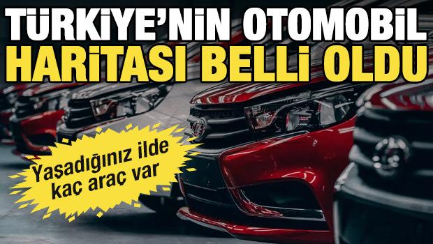 T&uuml;rkiye&rsquo;nin otomobil haritası belli oldu: Yaşadığınız şehirde ka&ccedil; ara&ccedil; var? 