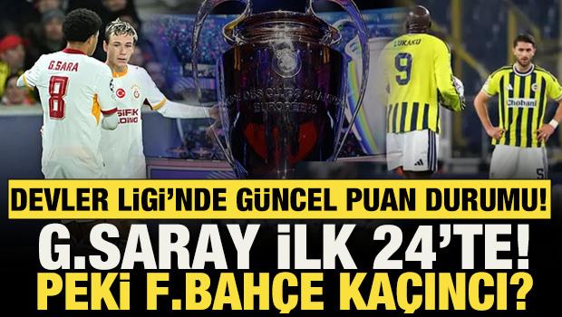 Şampiyonlar Ligi'nde g&uuml;ncel puan durumu! G.Saray ilk 24'te! Peki F.Bah&ccedil;e ka&ccedil;ıncı?
