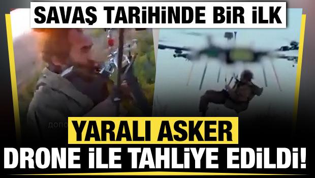 Savaş tarihinde bir ilk! Ukrayna, yaralı askeri dev hava drone'u ile tahliye etti!