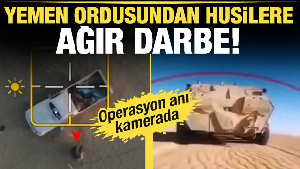 Yemen ordusundan Husilere havadan ağır darbe: Nokta atışıyla imha edildiler!
