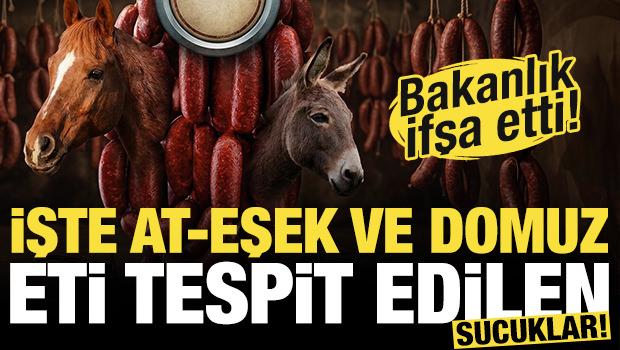 Bakanlık ifşa etti! İşte at, eşek ve domuz eti tespit edilen sucuklar!