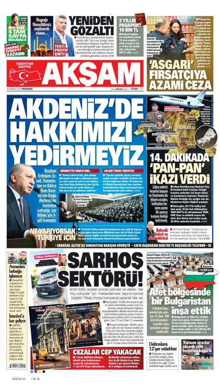 26 Aralık 2025 Akşam Gazetesi Manşetleri