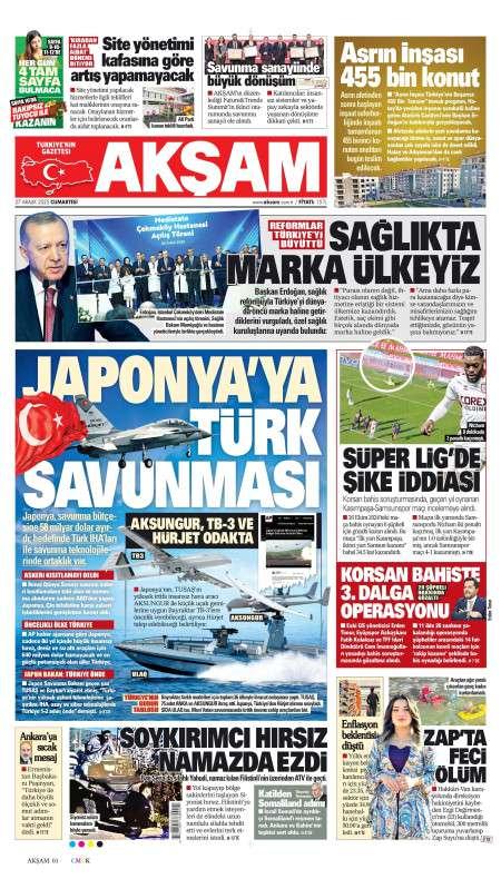 28 Aralık 2025 Akşam Gazetesi Manşetleri