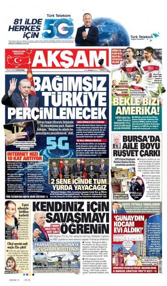 01 Nisan 2026 Akşam Gazetesi Manşetleri