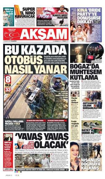 01 Haziran 2026 Akşam Gazetesi Manşetleri
