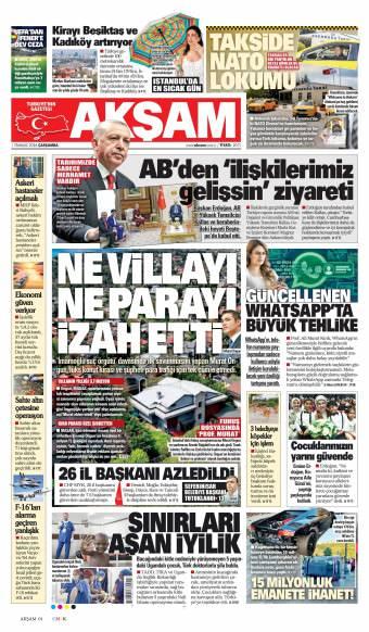 01 Temmuz 2026 Akşam Gazetesi Manşetleri