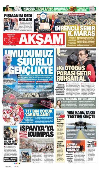 01 Ağustos 2026 Akşam Gazetesi Manşetleri