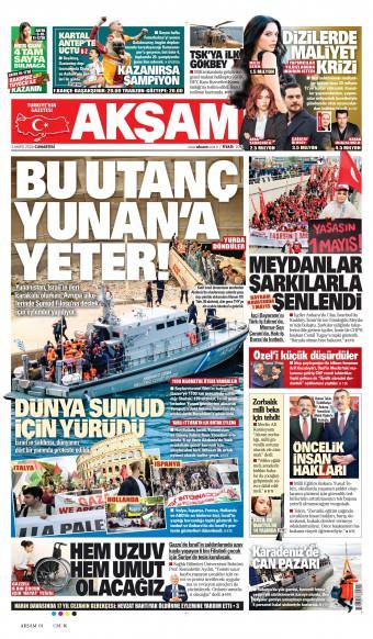 02 Mayıs 2026 Akşam Gazetesi Manşetleri