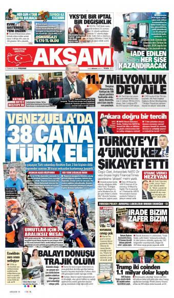 02 Temmuz 2026 Akşam Gazetesi Manşetleri