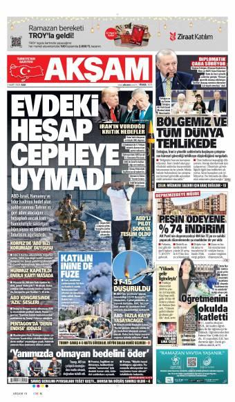 04 Mart 2026 Akşam Gazetesi Manşetleri