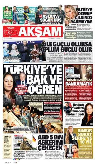 03 Mayıs 2026 Akşam Gazetesi Manşetleri