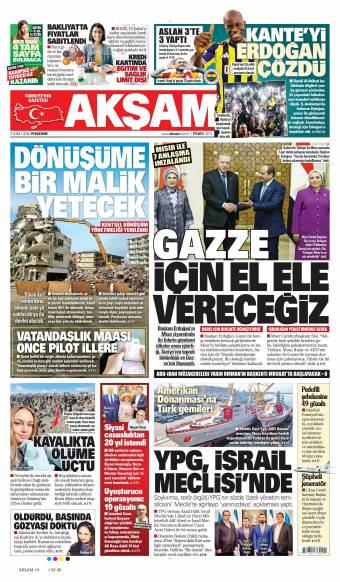 06 Şubat 2026 Akşam Gazetesi Manşetleri