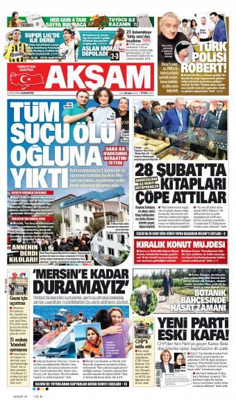 05 Eylül 2026 Akşam Gazetesi Manşetleri
