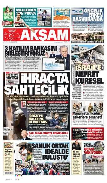06 Haziran 2026 Akşam Gazetesi Manşetleri