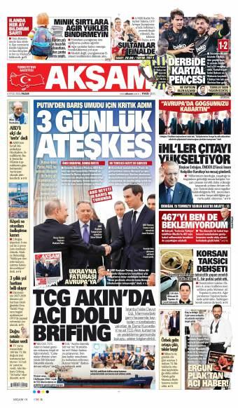 06 Eylül 2026 Akşam Gazetesi Manşetleri