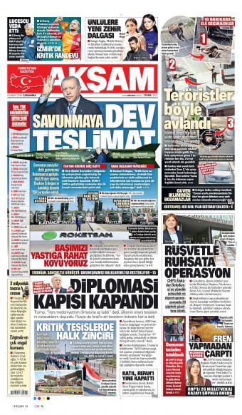 08 Nisan 2026 Akşam Gazetesi Manşetleri