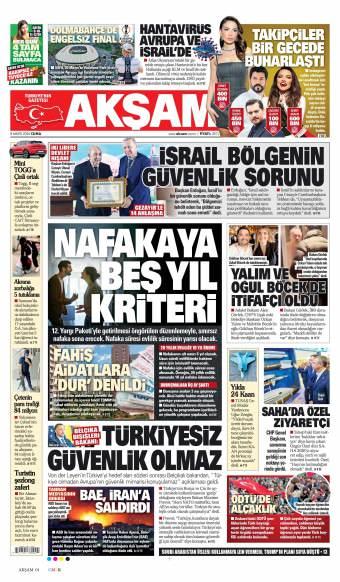 08 Mayıs 2026 Akşam Gazetesi Manşetleri