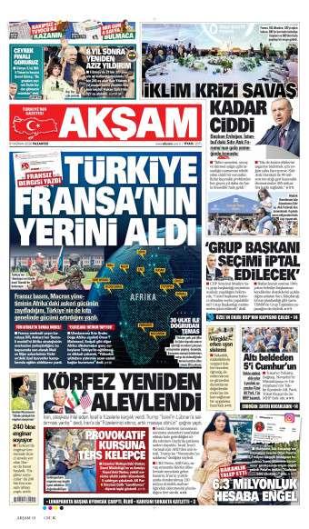 08 Haziran 2026 Akşam Gazetesi Manşetleri