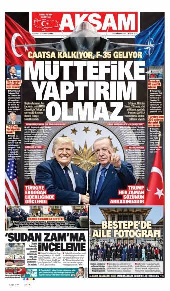 08 Temmuz 2026 Akşam Gazetesi Manşetleri