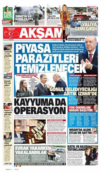 09 Ekim 2026 Akşam Gazetesi Manşetleri