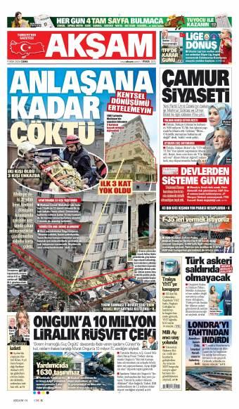 10 Ekim 2026 Akşam Gazetesi Manşetleri