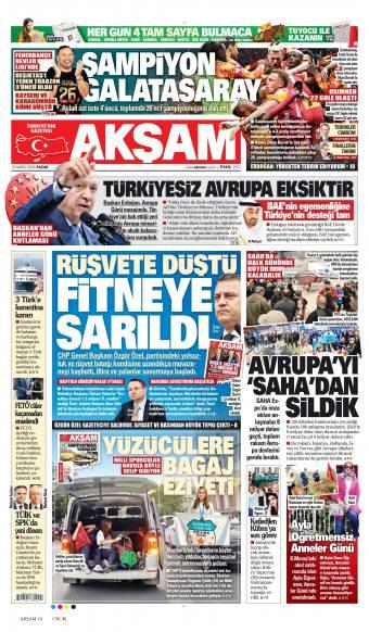 10 Mayıs 2026 Akşam Gazetesi Manşetleri