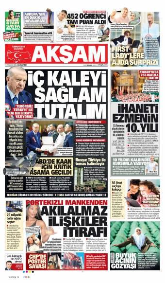 11 Temmuz 2026 Akşam Gazetesi Manşetleri