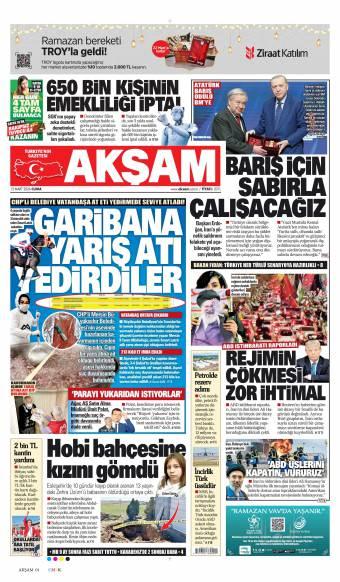 13 Mart 2026 Akşam Gazetesi Manşetleri