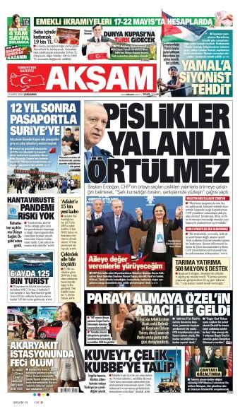13 Mayıs 2026 Akşam Gazetesi Manşetleri