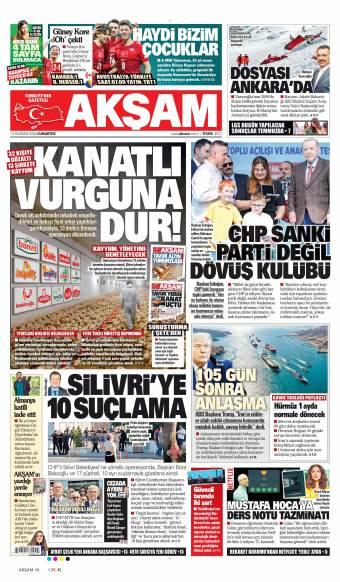 13 Haziran 2026 Akşam Gazetesi Manşetleri