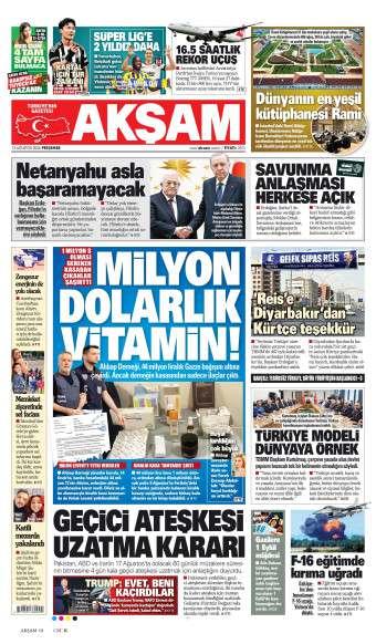 13 Ağustos 2026 Akşam Gazetesi Manşetleri