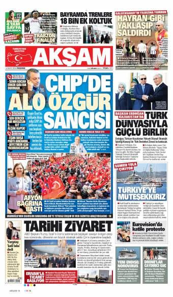 14 Mayıs 2026 Akşam Gazetesi Manşetleri
